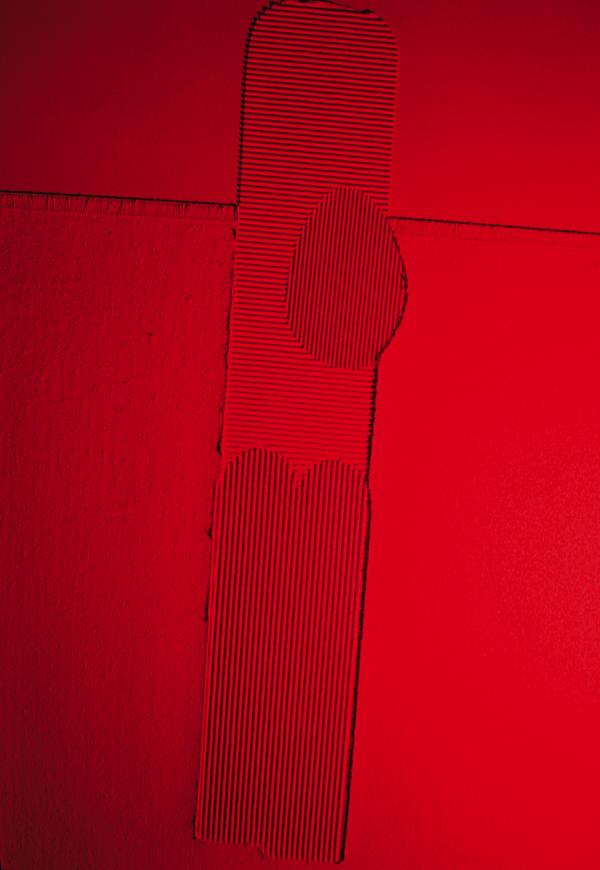 Crocifisso rosso,208,70x100